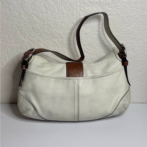 Coach Y2K SoHo White/Brown Leather Shoulder Bag - Picture 6 of 12